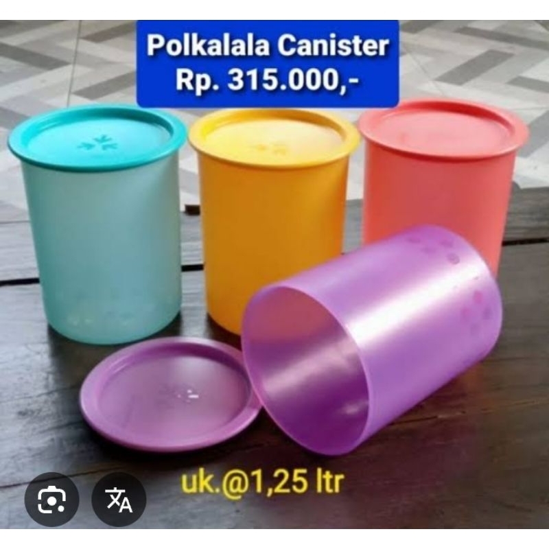 Polkalala Canister / Polkadot Canister / Canister Tupperware