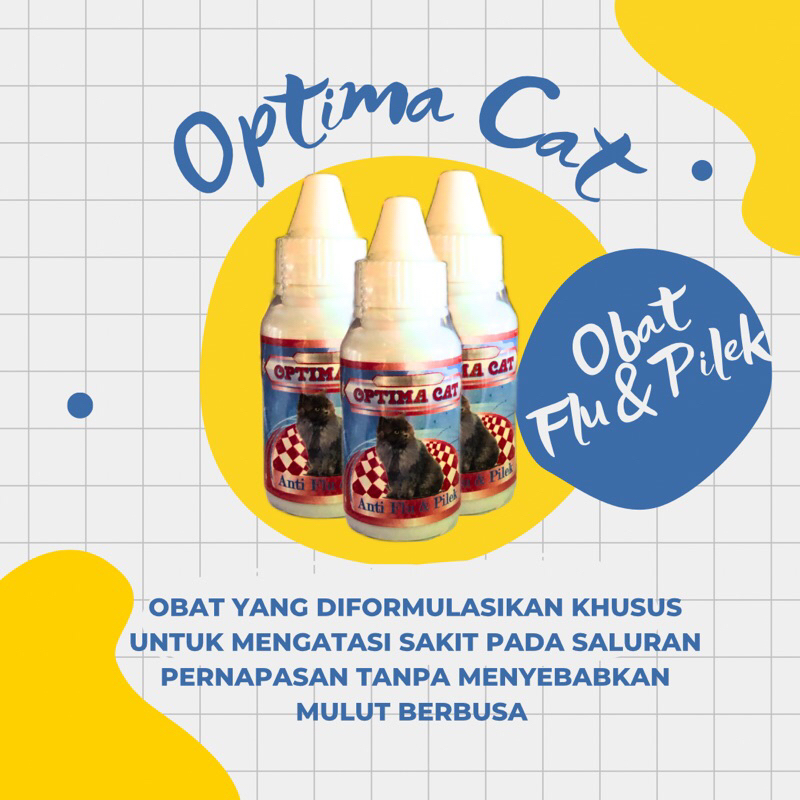 Optima Cat Flu dan Batuk Obat Kucing Flu, Pilek, Batuk Bersin bersin.