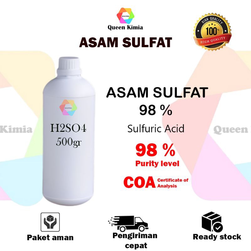 Asam Sulfat 500gram / H2SO4 98% Murni / Sulfat Murni Murah