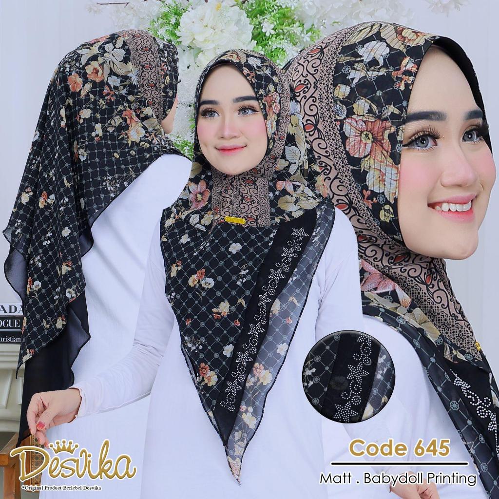 Hijab instan Desvika dc 645 original Desvika (Bahan ceruty babydol premium)