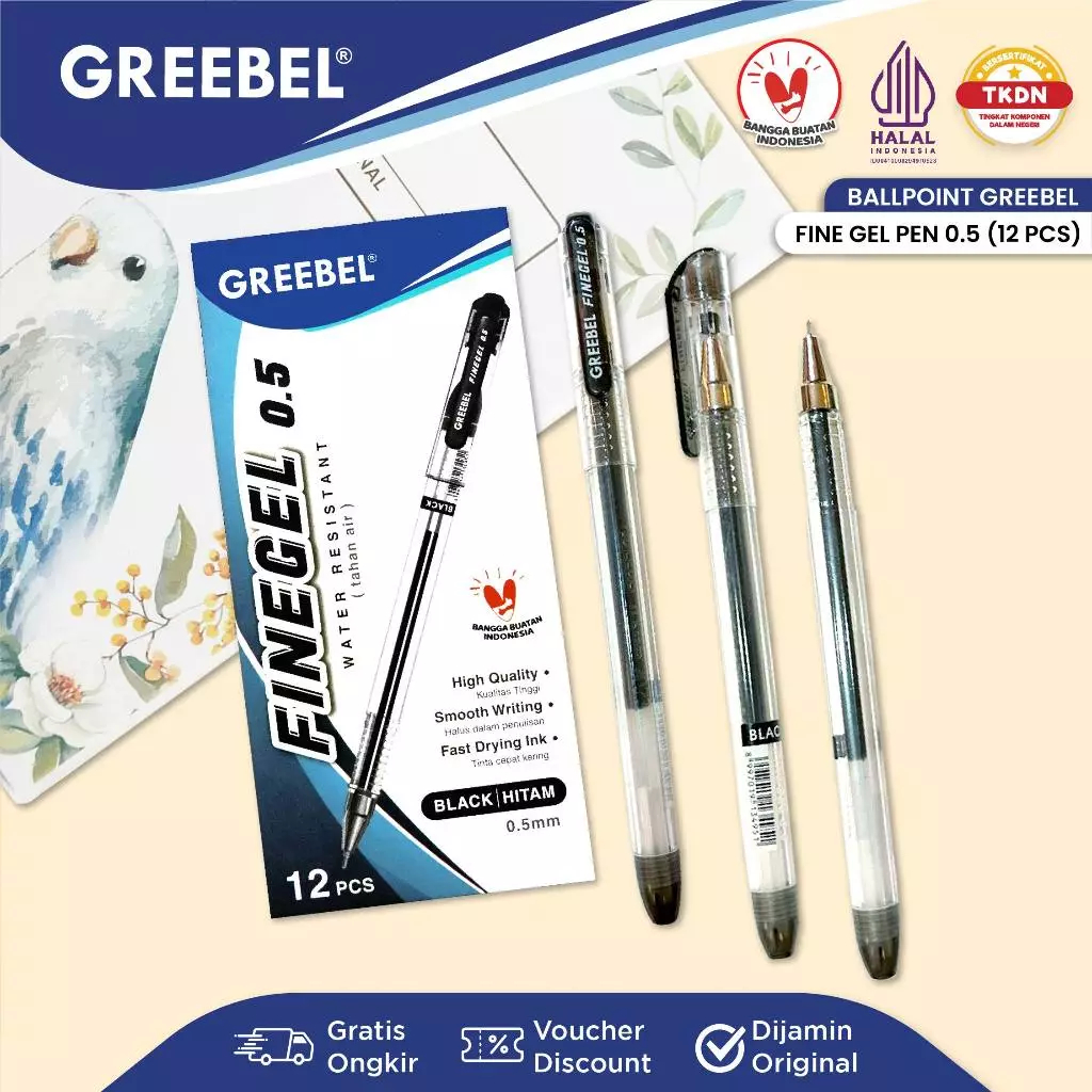 

Pulpen Fine Gel 0.5 Hitam 1 PCS