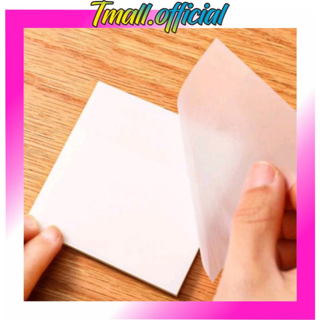 

❄ TMALL ❄ Set Kertas Notes Transparan 50 Lembar Label Stickers PET Tahan air dan halus Kertas Memo Kertas Tempel Anti Air Untuk Sekolah S145