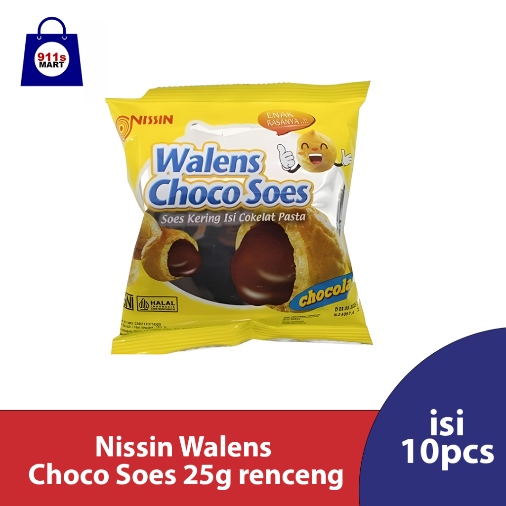 

Sus Kering Nissin Walens Choco Soes 25g renceng isi 10pcs