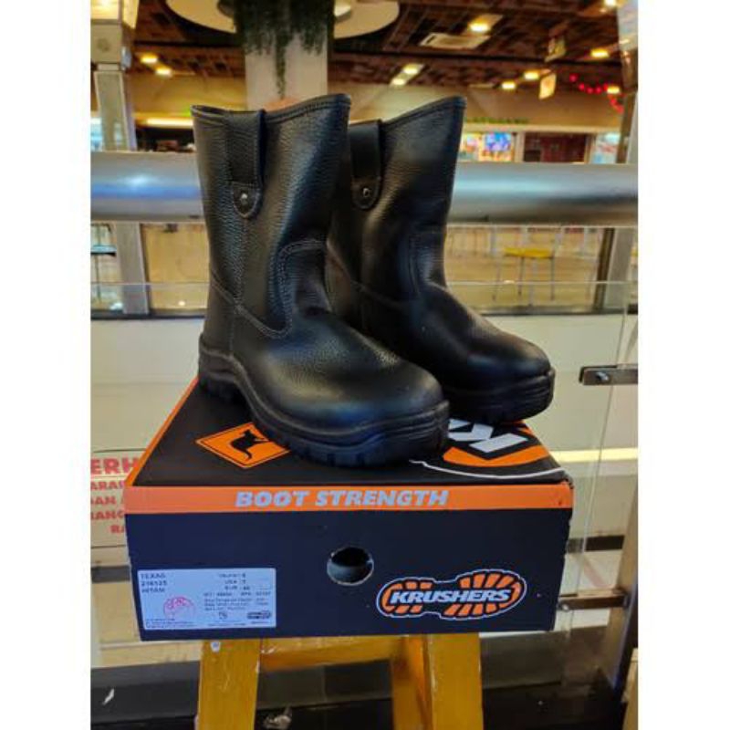 Sepatu Safety Krusher Texas Black/Shoes Safety Krusher Texas Black