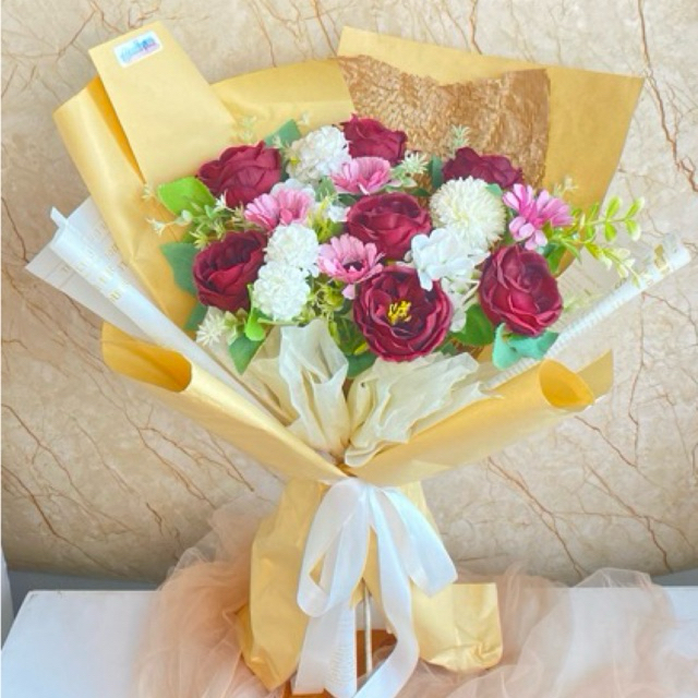 

Buket Bunga Artificial (Medium Large) Wisuda, Ulang Tahun, Anniversary, Valentine, Hari Ibu, Perayaan lainnya - Medium Artificial Flower Bouquet Graduation, Birthday, Anniversary, Mother's day