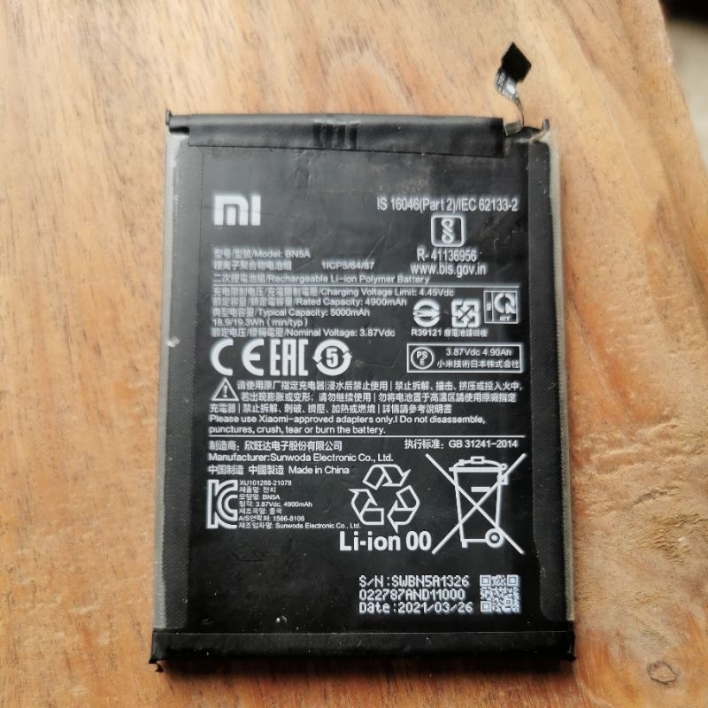 baterai poco m3 pro 5g ori copotan