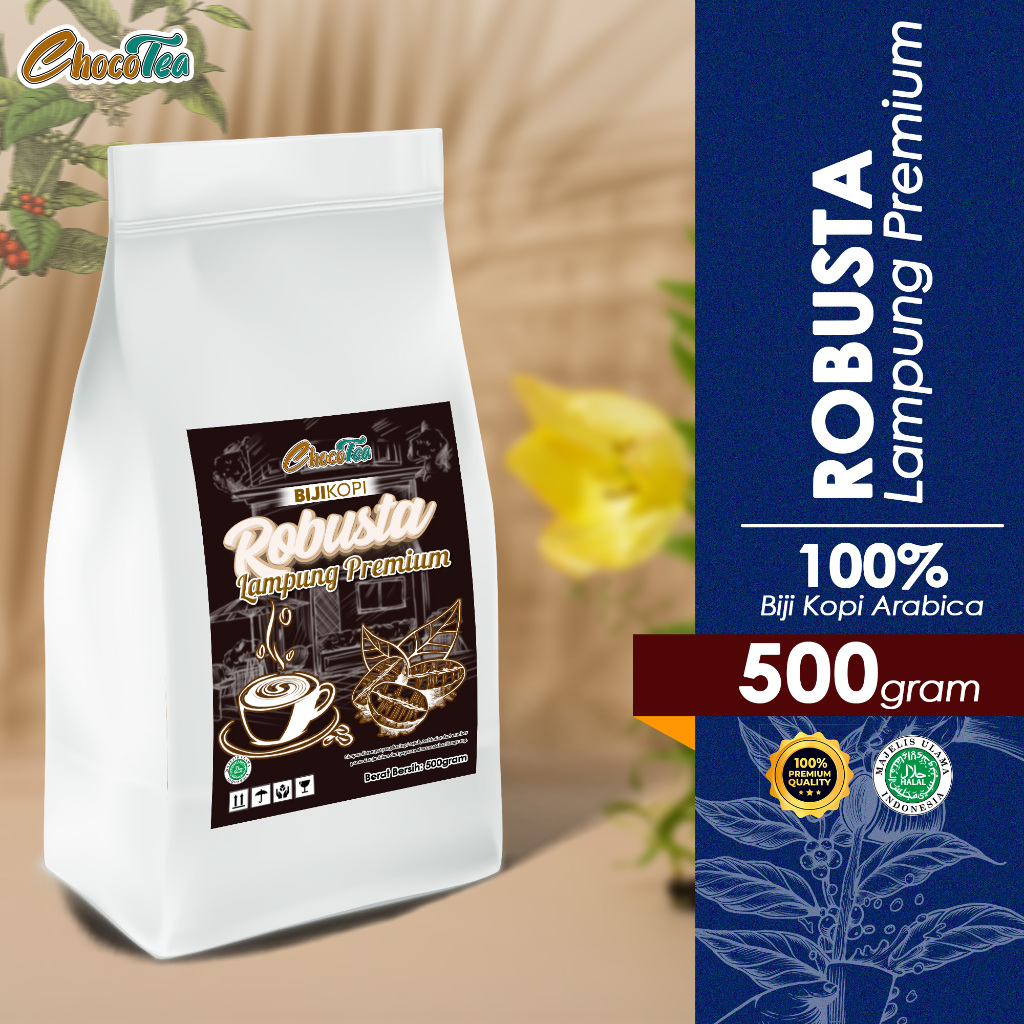 

BIJI KOPI ROBUSTA LAMPUNG 500 GRAM / ROBUSTA COFFEE / ESPRESSO COFFE / ROASTED COFFE