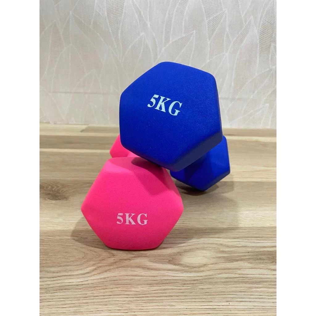 POTENCE Dumbell 5kg Dumbell Neoprene 5kg Barbel Vinyl Dumbell Besi 5kg Dumbbell Barbell Dumbel Neopr