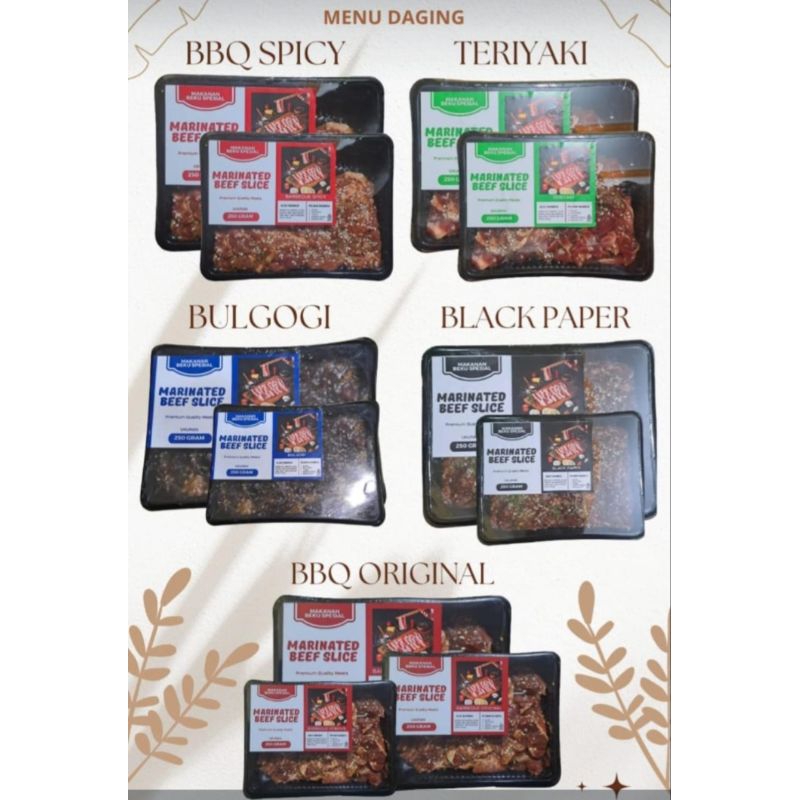 daging slice marinasi dahing slice berbumbu