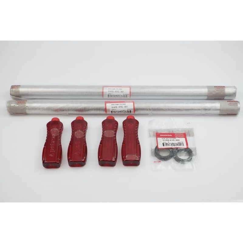 AS SHOCK DEPAN+SEAL+OLI 4 BOTOL HONDA KYE VERZA VERZA MEGAPRO NEW 2PCS ORIGINAL