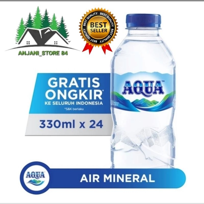 

Aqua Air Mineral 330ml x 24 Botol (1Box) KHUSUS LUAR KOTA (+ EXTRA PACKING KAYU)