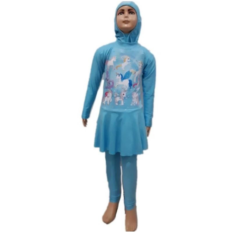 Baju Renang berenang Muslim anak cewek SD My Little Pony Unicorn