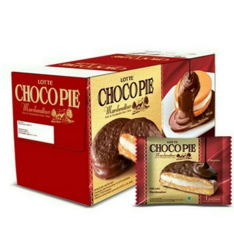 

Choco Pie Marshmallow 1 Kotak isi 12 Pcs