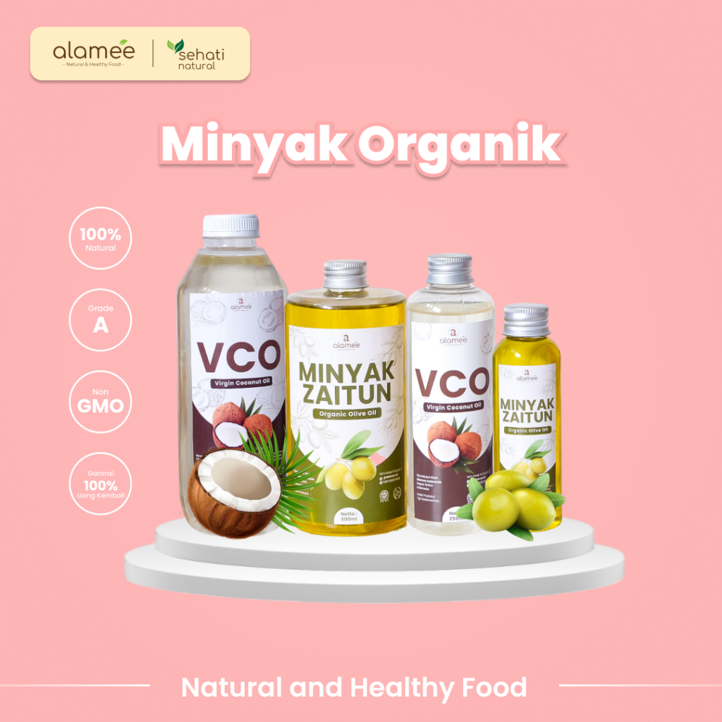 

ALAMEE Virgin Coconut Oil Minyak Zaitun Kelapa Murni Extra VCO Dapat Di minum Di masak Organik 1Ltr