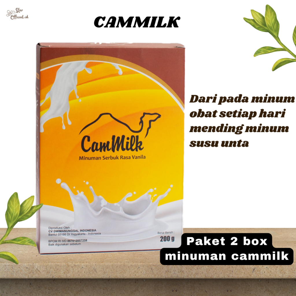

Cammilk Susu Unta Asli Murni Original Asli 200gr | PAKET 2 BOX