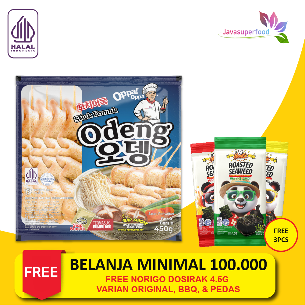 

[Halal] Oden Odeng Sate Korean Fish Cake 450g + Bumbu