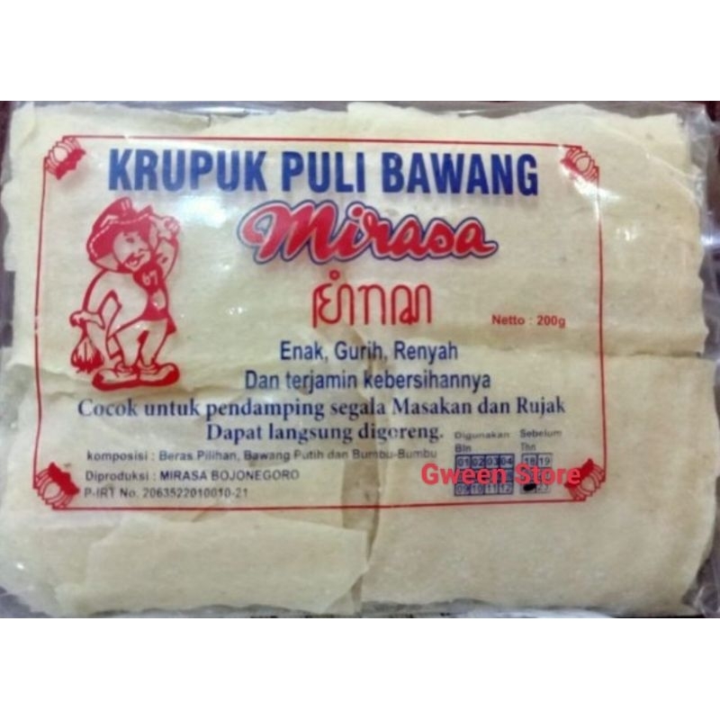 

Krupuk Puli Bawang Mirasa 200gr