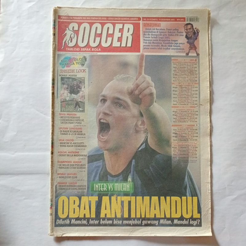 Tabloid Soccer edisi Vl/No.10 tahun 2005