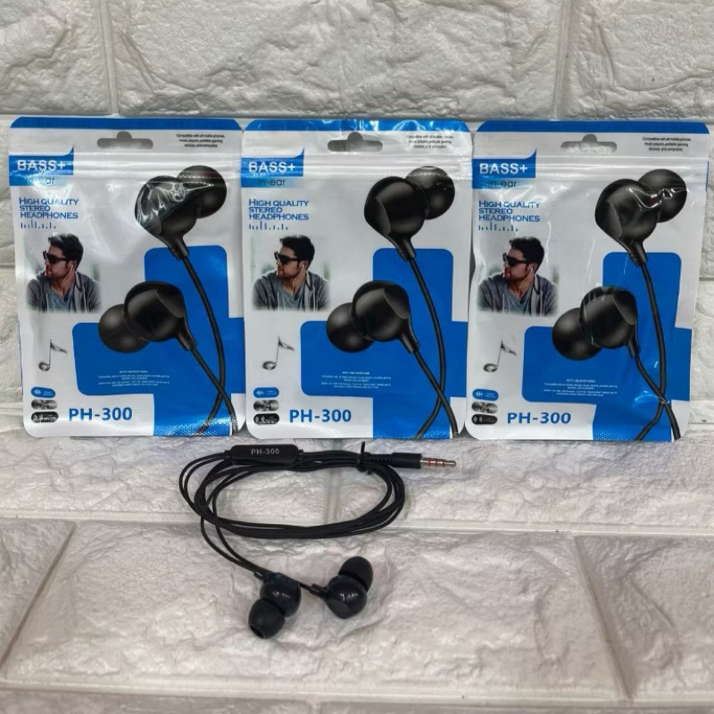Handsfree Philips PH-300 + Mic Stereo Headset Earphone Sound Quality Extra Bass