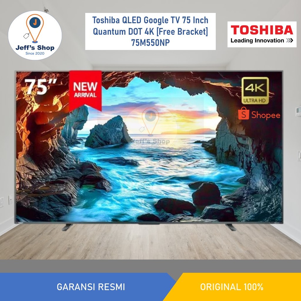 Toshiba QLED Google TV 4K Quantum Dot 75 Inch 75M550NP