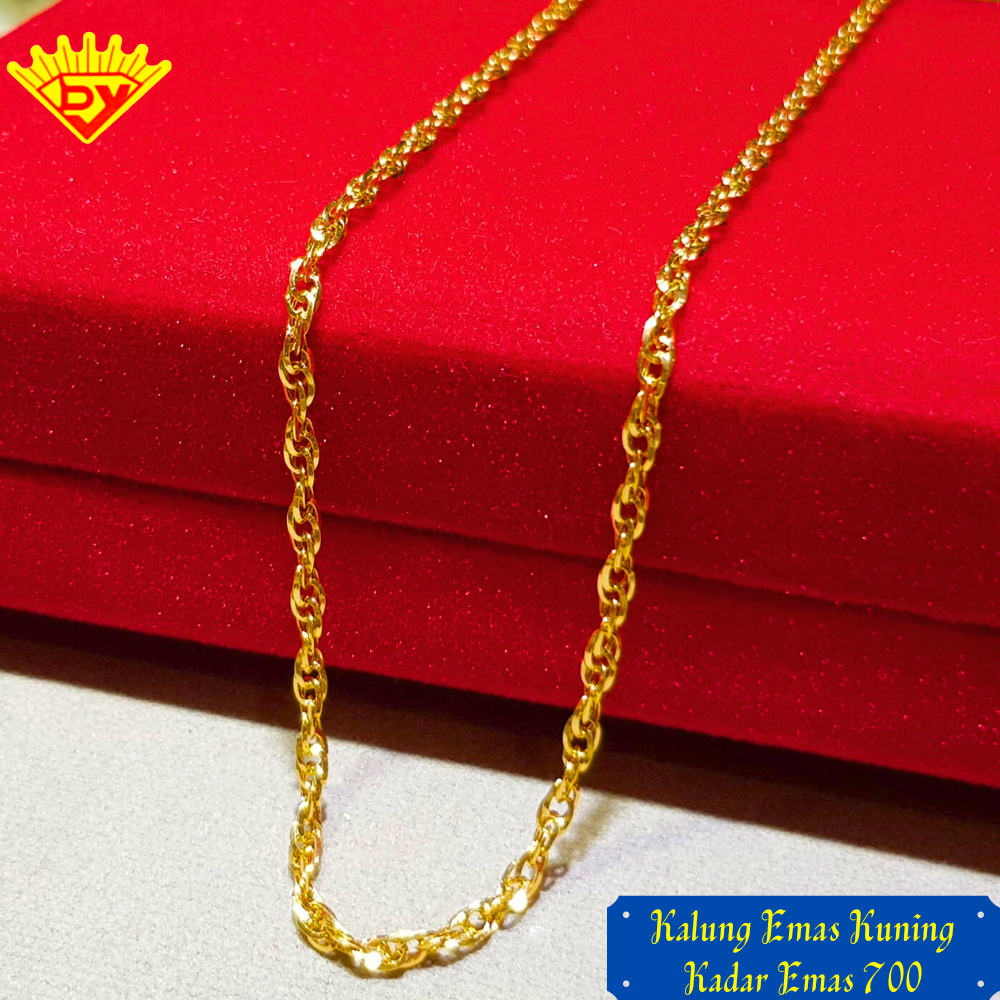 Kalung Rantai Emas Kuning Baru Kadar Emas 700