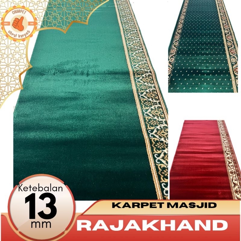 Karpet Masjid Rajakhand 1 Roll uk 120 x 600 cm Tebal 12 mm - Sajadah Masjid