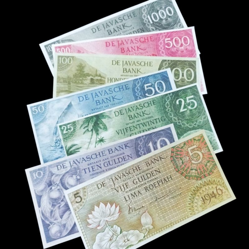 Set Gulden De Javasche (1950) Seri Federal Souvenir Replika