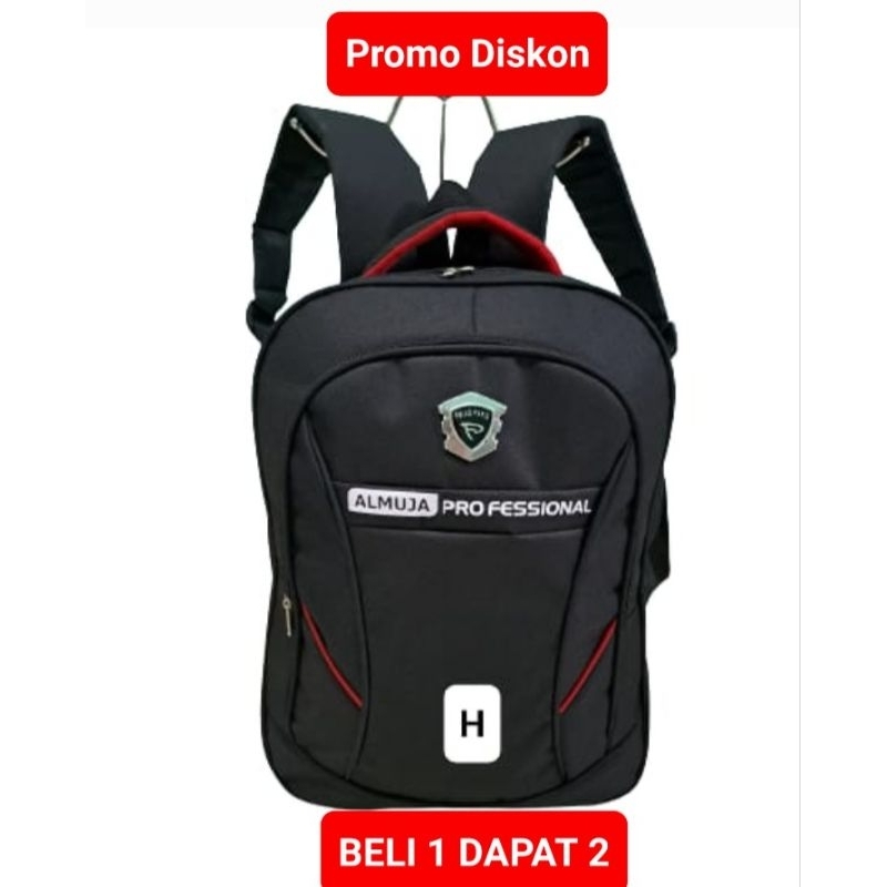 Promo Diskon Beli 1 Dapat 2 Tas Ransel Sekolah laptop pria / Tas polo Sekolah