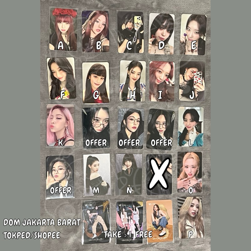 [READ DESC] Photocard ITZY Yeji Lia Ryujin Chaeryeong Yuna Icy Pout Noot Noot Benefit Cheshire Check