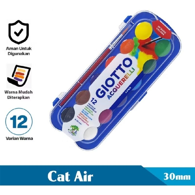 

GIOTTO Acquerelli Watercolor block 30mm 12colors Jumbo
