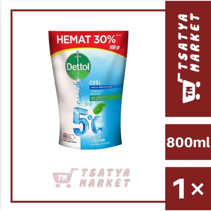 DETTOL SABUN MANDI CAIR ANTI BAKTERI COOL FRESH 800ML