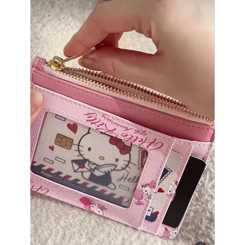 hello kitty card holder sanrio roosy cute pink