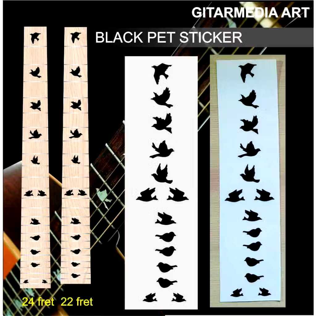 sticker decal inlay burung merpati dove fretboard gitar stiker inlay gitar akustik elektrik gibson d