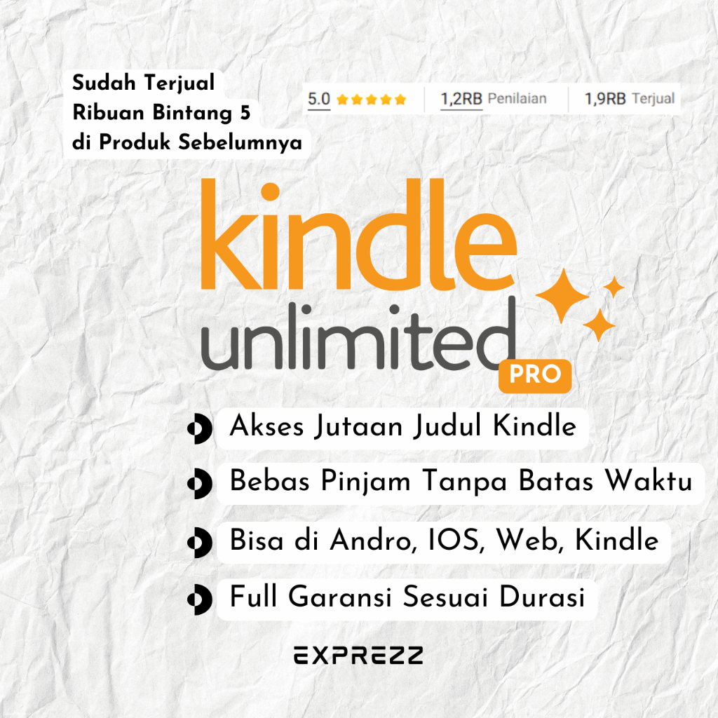 KINDLE UNLIMITED TERMURAH | PROSES CEPAT | FULL GARANSI