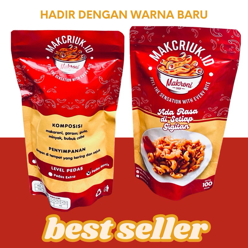 

MAKARONI KRIUK RASA PEDAS Berat bersih 100 gr