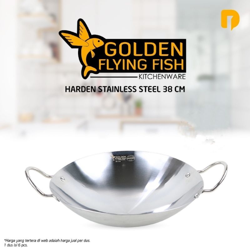 Wajan Stainless Golden Flying Fish Harden Stainless Steel