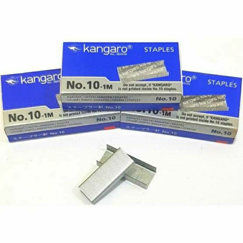

TERMURAH ! [ 1 PAK = 20 PCS ] ANAK HEKTER / ISI HEKTER KANGAROO NO.10 / ISI STAPLES KANGURU NO.10 / ISI STAPLER