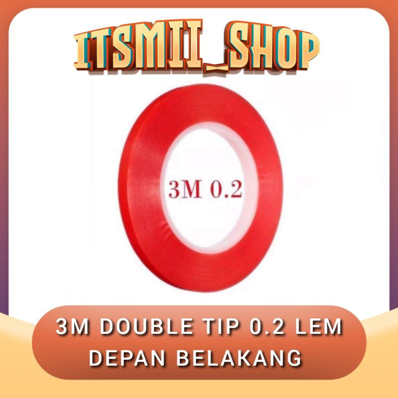 

3M DOUBLE TIP 0.2 RED - LEM DEPAN BELAKANG