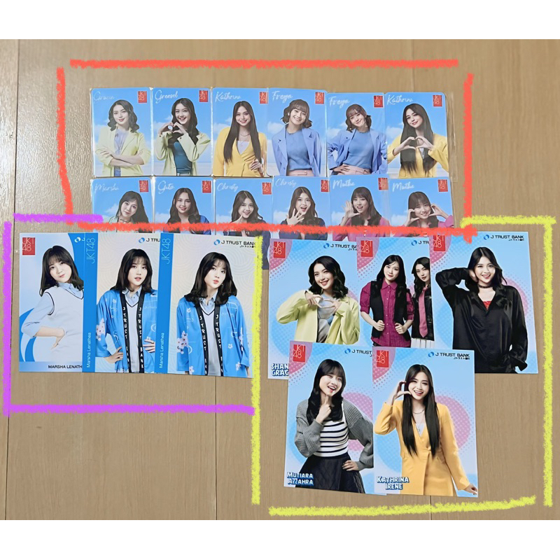 [Photocard JKT48 x J Trust Bank] Gracia Marsha Muthe Greesel Kathrina Freya Christy Gita PC PP