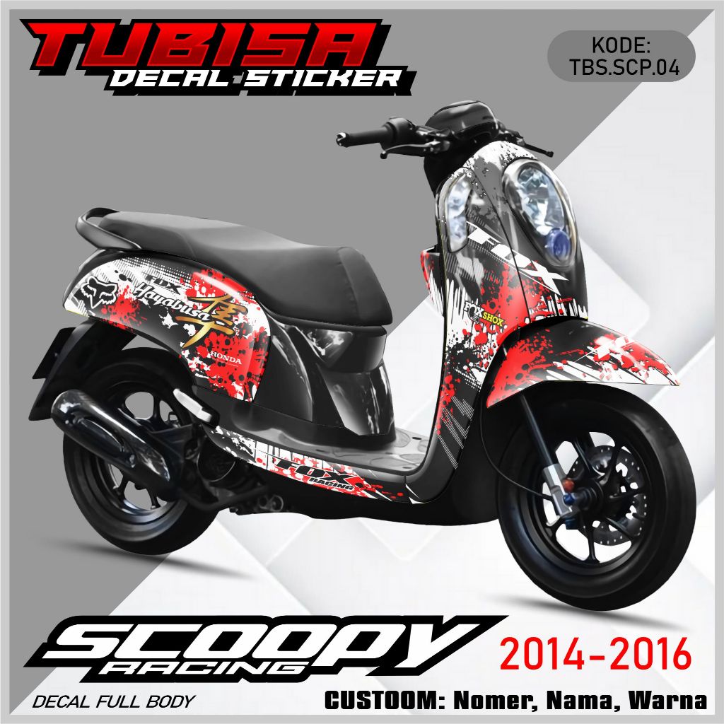 DECAL STICKER SCOOPY 2014-2016 TBS 004