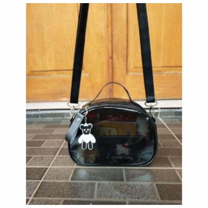 Tas Selempang Transparan/Tas Mika PVC Anisa/Tas kosmetik Terbaru