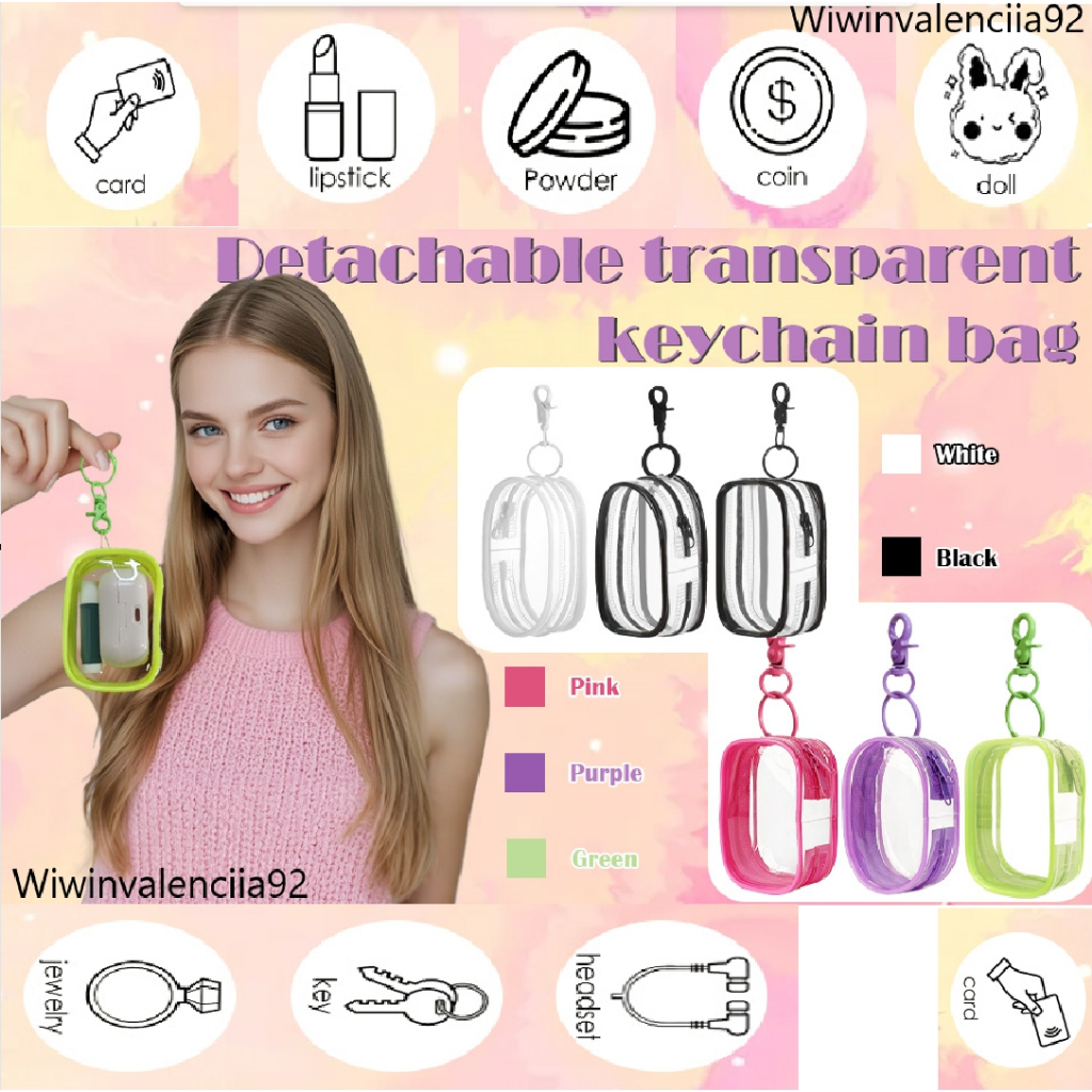 WWN Storage Kotak Penyimpanan Kabel Data Bening, Gantungan KUNCI / TAS KECIL Penutup Pelindung Kabel