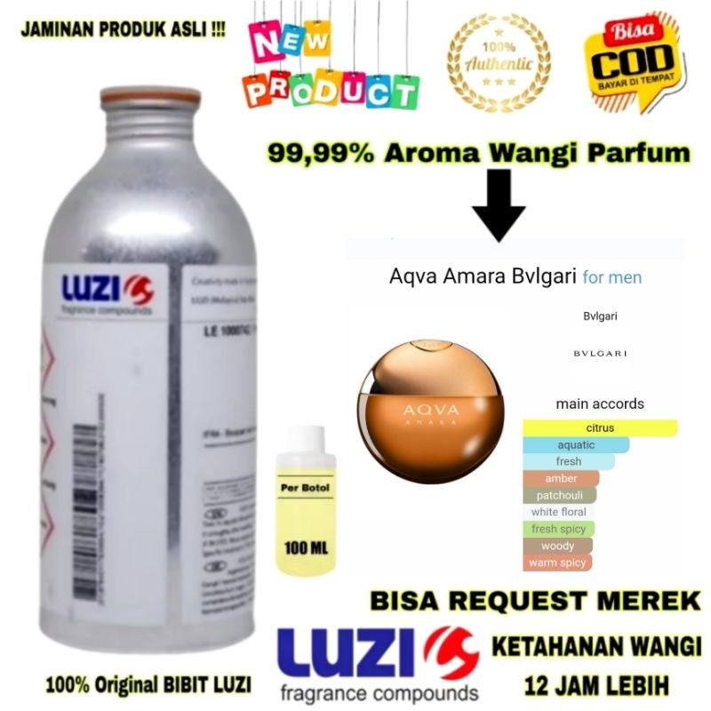LUZI BIBIT PARFUM ORIGINAL LUZI MINYAK WANGI PARFUM ORIGINAL LUZI 100 ML AMARIS 535035 FOR MEN TERSE