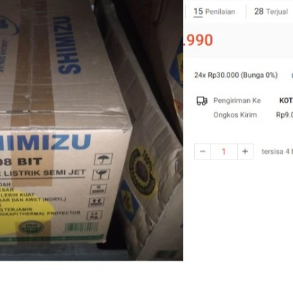 

Shimizu Water Pump POMPA AIR JET-108 BIT 108BIT WATERPUMP ORIGINAL