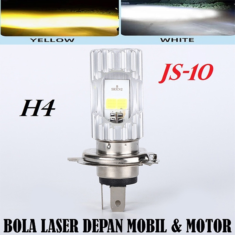 Lampu Utama JS-10 Bohlam H4 mobil & motor laser Headlamp IP68 super terang AC DC bola lampu led depa