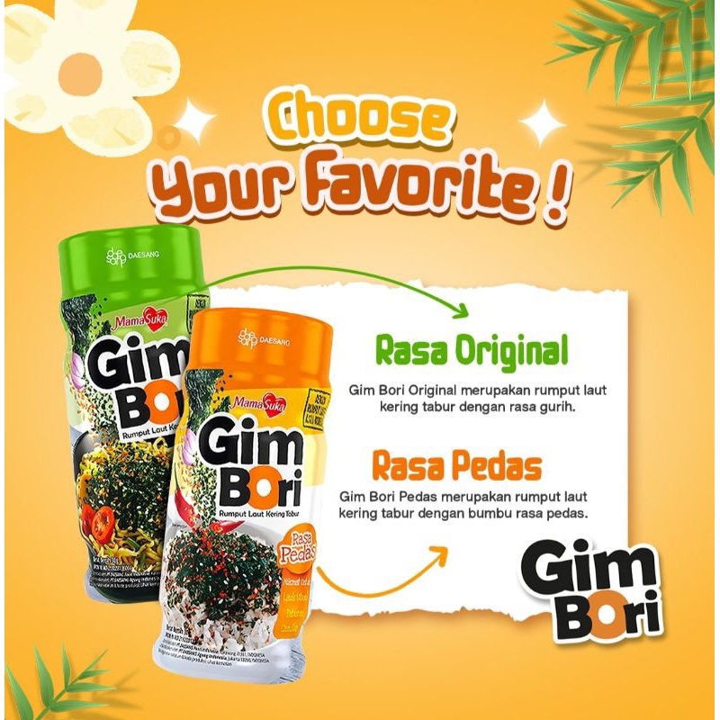 

GIMBORI MAMA SUKA NORI TABUR ada 4 varian Rasa