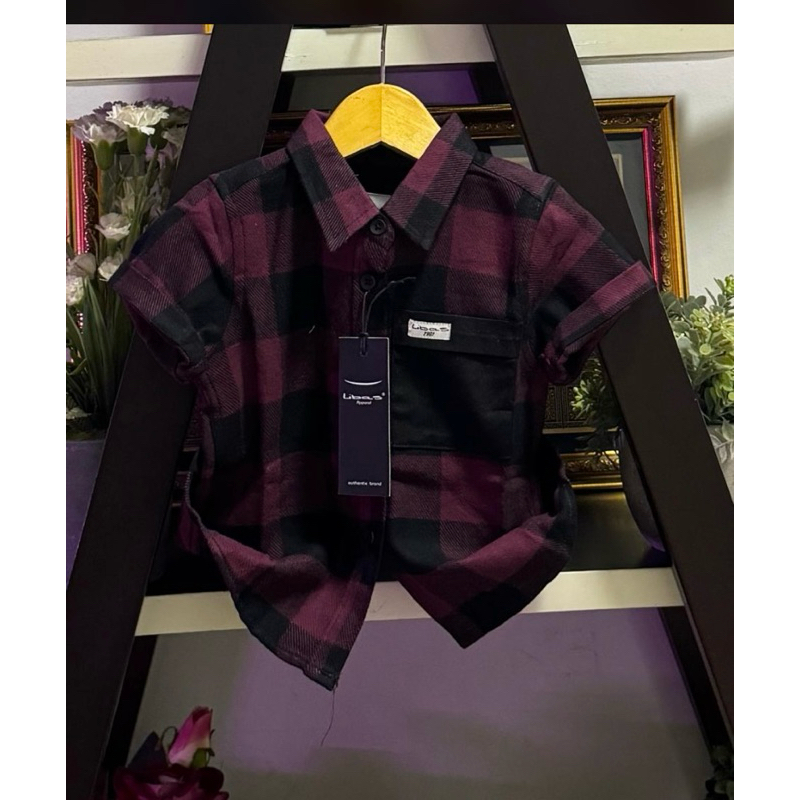 BEST SELLER KEMEJA ANAK LAKI-LAKI 6 BULAN-12 TAHUN FLANEL/PLANEL KOTAK-KOTAK LENGAN PENDEK PREMIUM Q
