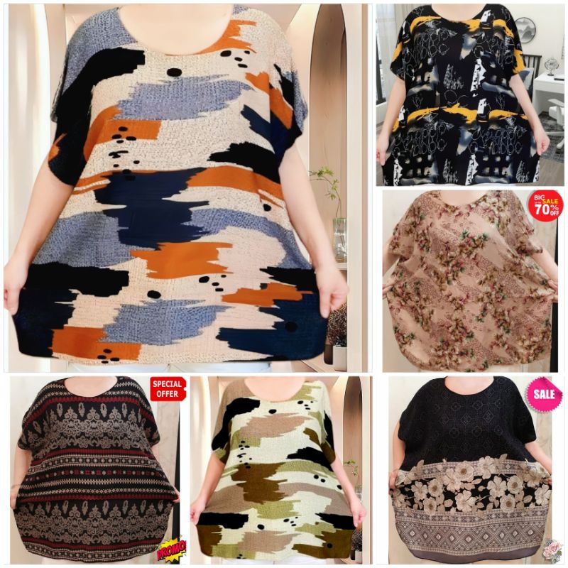 baju bali jumbo LD 141 JUMBO blouse BIG SIZE baju bali tie dye wanita jumbo baju jumbo wanita atasan