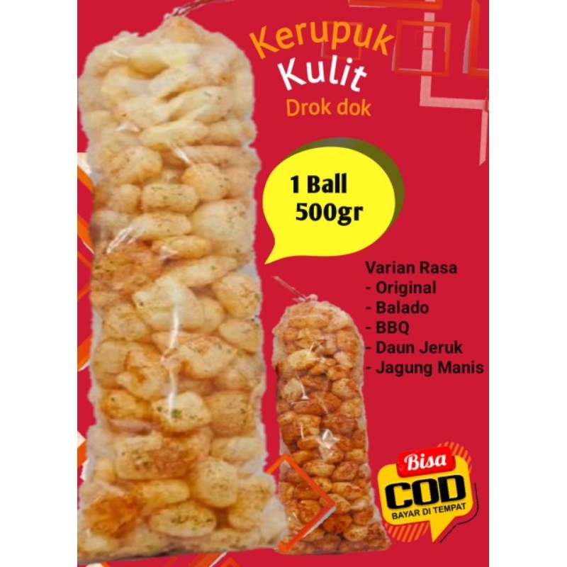 

Kerupuk Kulit Sapi Asli 1ball 500gram / Rambak Kulit Sapi Asli 500gram Termurah!!