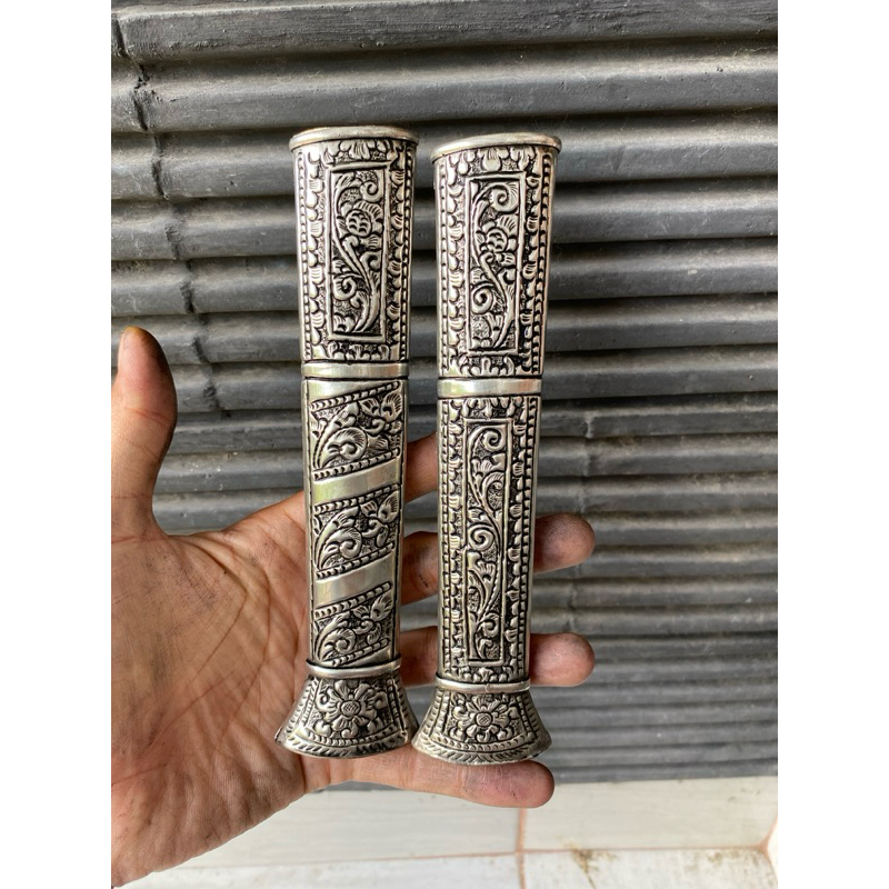 pendok bugis lapis perak panjang 18cm